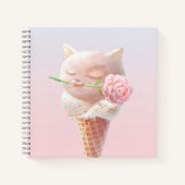 Eiscreme Kitty - Rosy & Dreamy Notizblock (Vorderseite)