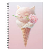 Eiscreme Kitty - Rosy & Dreamy Notizblock (Vorderseite)