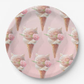Eiscreme Kitty - Rosy & Dreamy Pappteller (Vorderseite)