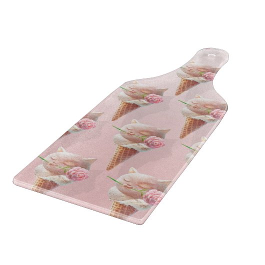 Eiscreme Kitty - Rosy & Dreamy Schneidebrett (Ecke)