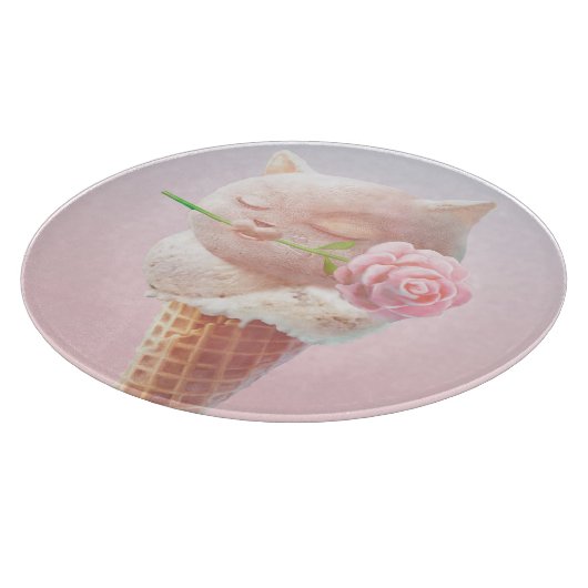 Eiscreme Kitty - Rosy & Dreamy Schneidebrett (Ecke)