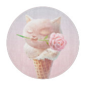 Eiscreme Kitty - Rosy & Dreamy Schneidebrett (Vorderseite)