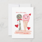 Eiscreme Klein traditionelles Vintages Valentin Einladung (Vorderseite)