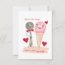 Eiscreme Klein traditionelles Vintages Valentin Einladung