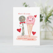 Eiscreme Klein traditionelles Vintages Valentin Einladung (Stehend Vorderseite)
