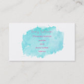 Eiscreme-Kon mit einem blauen, farbigen Spritzer Visitenkarte (Rückseite)