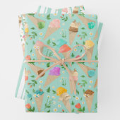 Eiscreme-Kone-Blumenkochtopf Geschenkpapier Set (Beispiel)