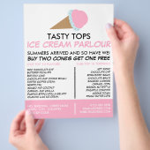 Eiscreme-Kone, Eiscreme-Innenverkleidung Flyer (Hand)