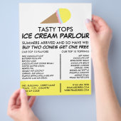 Eiscreme-Kone, Eiscreme-Innenverkleidung Flyer (Hand)