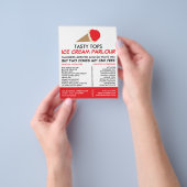 Eiscreme-Kone, Eiskremsaal-Werbung Flyer (Gruppe)