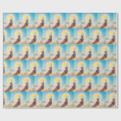 Eiscreme-Kone in heißer Sonne trinken Geschenkpapier (Flach)