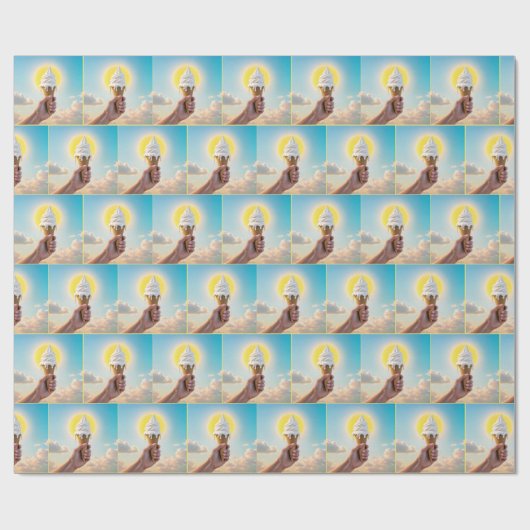 Eiscreme-Kone in heißer Sonne trinken Geschenkpapier (Flach)