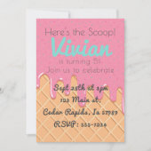 Eiscreme-Kone mit Sprinklern Einladung (Vorderseite)