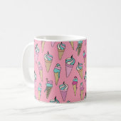 Eiscreme-Kone-Muster Kaffeetasse (Vorderseite Links)
