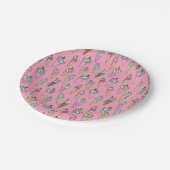 Eiscreme-Kone-Muster Pappteller (Schrägansicht)