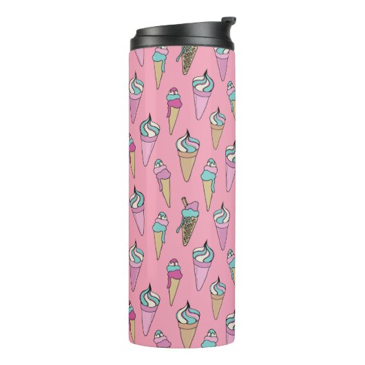 Eiscreme-Kone-Muster Thermosbecher (Nach links gedreht)