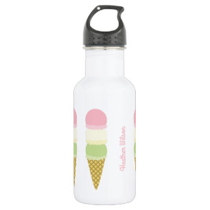 Eiscreme Kone Niedlich Kids Wasserflasche mit Name