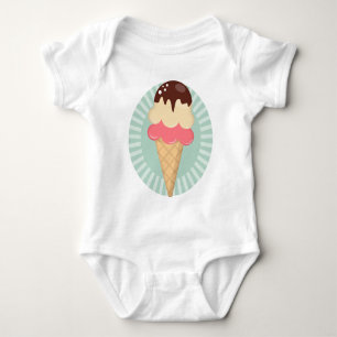 Eiscreme-Kone - Niedlich Schokolade Vanilla Club Baby Strampler