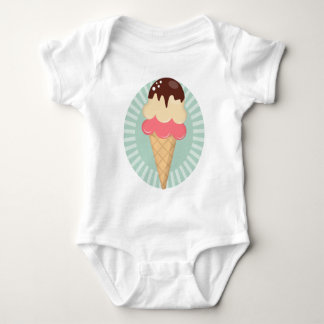 Eiscreme-Kone - Niedliche Schokolade Vanilla Minze Baby Strampler