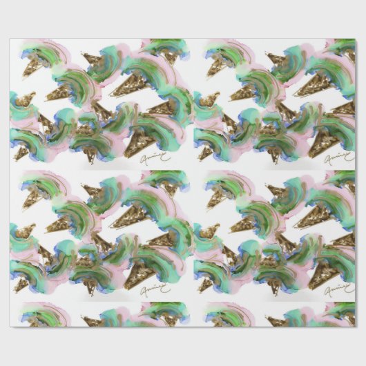 Eiscreme-Kone-Party Lovitude-Geschenk Wraps Geschenkpapier (Flach)