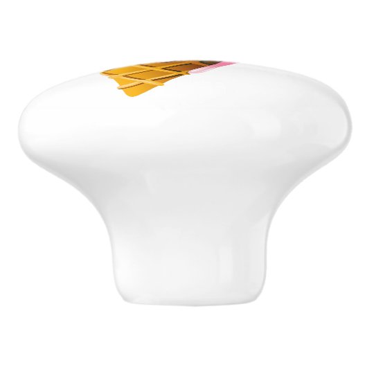 Eiscreme-Kone-Schublade Keramikknauf (Seitenansicht)