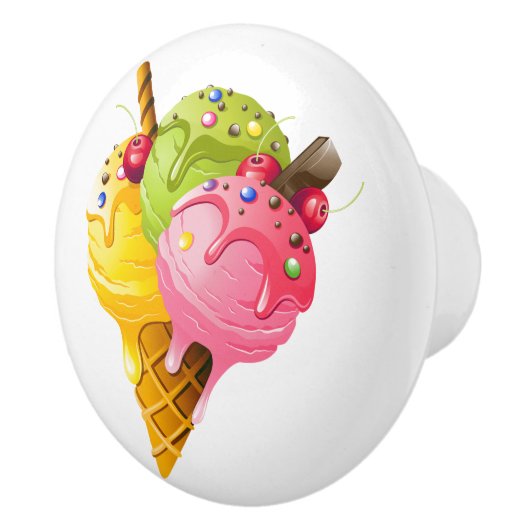 Eiscreme-Kone-Schublade Keramikknauf (Rechts)