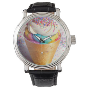 Eiscreme-Kone-Sprinklen Armbanduhr
