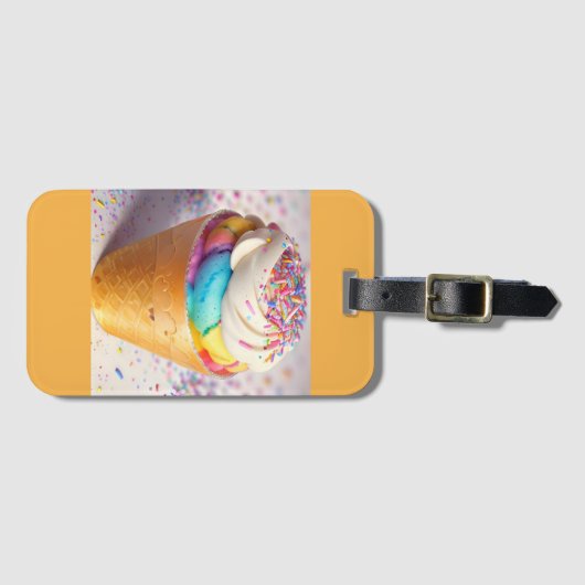 Eiscreme-Kone-Sprinklen Gepäckanhänger (Vorderseite (Horizontal))