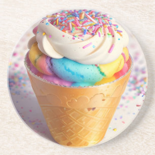 Eiscreme-Kone-Sprinklen Getränkeuntersetzer