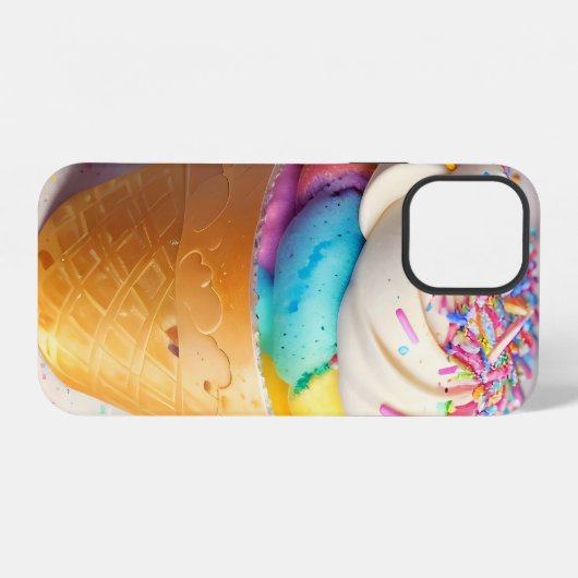 Eiscreme-Kone-Sprinklen iPhone Hülle (Rückseite (Horizontal))