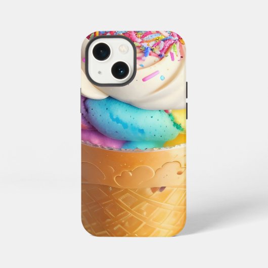 Eiscreme-Kone-Sprinklen iPhone Hülle (Rückseite)