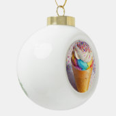 Eiscreme-Kone-Sprinklen Keramik Kugel-Ornament (Links)