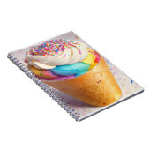 Eiscreme-Kone-Sprinklen Notizblock (Rechte Seite)