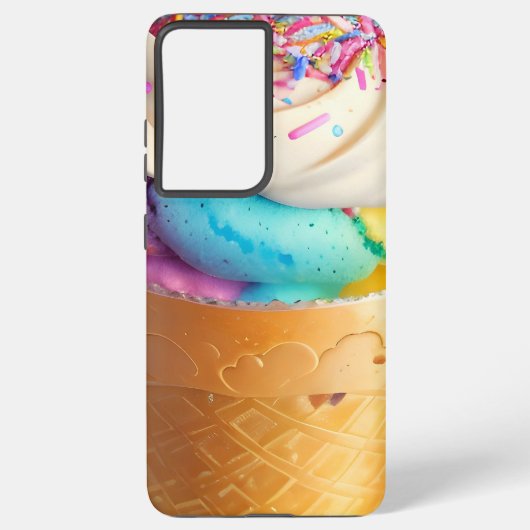 Eiscreme-Kone-Sprinklen Samsung Galaxy Hülle (Rückseite)