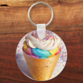 Eiscreme-Kone-Sprinklen Schlüsselanhänger (Vorderseite)