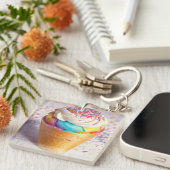 Eiscreme-Kone-Sprinklen Schlüsselanhänger (Vorderseite rechts)