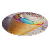 Eiscreme-Kone-Sprinklen Schneidebrett (Ecke)