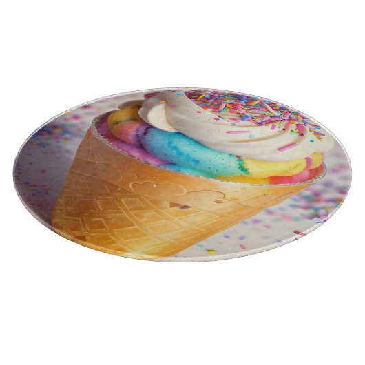 Eiscreme-Kone-Sprinklen Schneidebrett (Ecke)