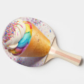 Eiscreme-Kone-Sprinklen Tischtennis Schläger (Seitenansicht)