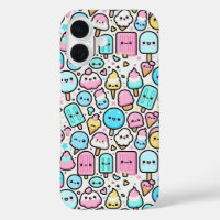 Eiscreme-Kone und Popsicle Doodles