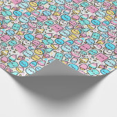 Eiscreme-Kone und Popsicle Doodles Geschenkpapier (Ecke)