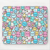 Eiscreme-Kone und Popsicle Doodles Mousepad (Vorne)