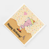 Eiscreme-Kone-Zeichen Party Table Confetti Serviette (Ecke)