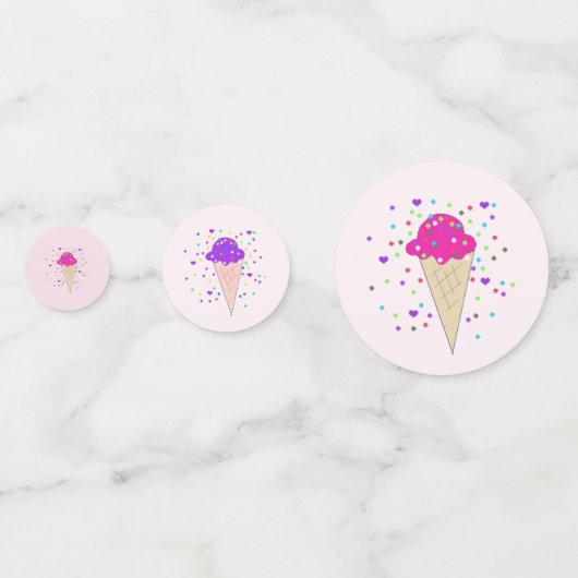 Eiscreme Konfetti (Vorderseiten)