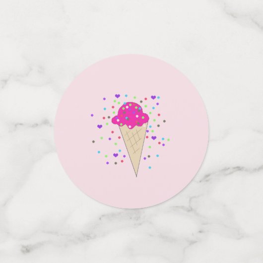 Eiscreme Konfetti (Klein Vorderseite)