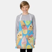 Eiscreme Kons sommerliche Bonbons Waferblau Schürze (Getragen)