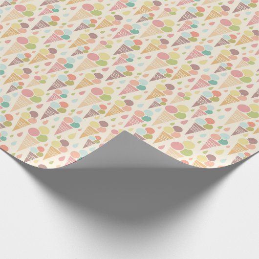 Eiscreme-Kontur Geschenkpapier (Ecke)