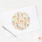 Eiscreme-Kontur Runder Aufkleber (Umschlag)