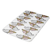 Eiscreme-Kronmuster Badematte (Schrägansicht)