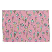 Eiscreme-Kronmuster Kissenbezug (Rückseite-Rechts)